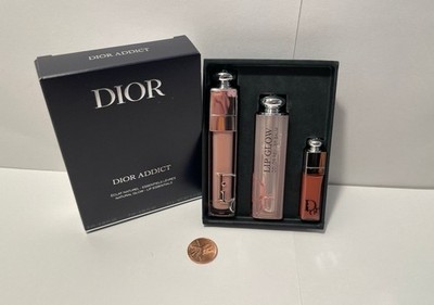 DIOR ADDICT 3-PIECE SET (001 Pink) Lip Glow, Lip Maximizer & Mini