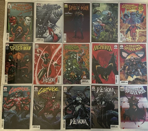SPIDER-MAN Modern 15 Comic Book Lot Marvel - Spiderman, Venom, Carnage