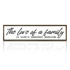 Rustic Wood Sign, The Love of A Family is Life's Greatest Blessing Sign, Insp...
