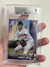 Shohei Ohtani 2017 Bowman Chrome Mega Box Purple Refractor /250 RC BGS 9 MINT