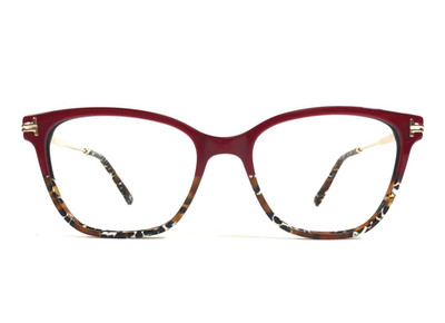 L. A.m. B.Brille Rahmen LA123 RED Gold Brown Marmoriert Cat Eye 52-17-135