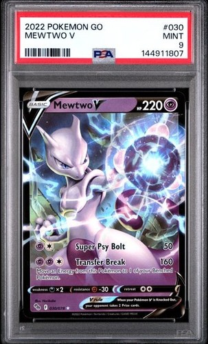 Mewtwo V graded PSA 9 for sale on eBay