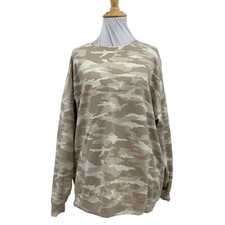 Athleta Sweatshirt Womens L Large Studio to Street Fleece Lined Camo Pullover