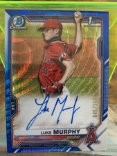 2021 Bowman Draft - Chrome Draft Pick Autographs Luke Murphy #CDA-LMU Blue Wave