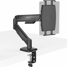 Single Mechanical Arm Desk Mount for Tablets, 2-in-1 Laptops, Portable Monitors