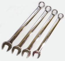 Snap-on 4pc 12pt Sae Long Combination Wrench Set 1-14 1-38 1-18 1