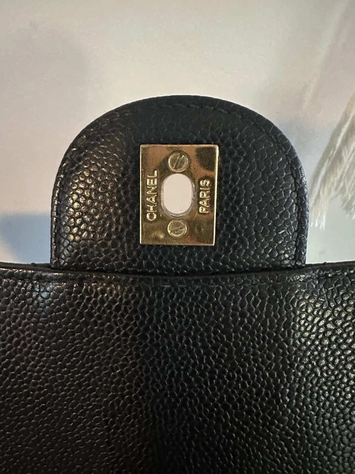 CHANEL JUMBO MATELASSE SINGLE FLAP CAVIAR Vintage 1997 - Image 4 of 4