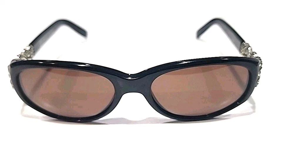 Óculos de sol Brighton Sabrina pequeno preto oval 52-17 135 SA - Imagem 2 de 4