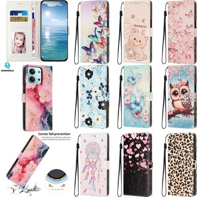 Hülle für Redmi Note 15 14 13 12S 12 11 10 9 Muster Flip Wallet Case Handyhülle