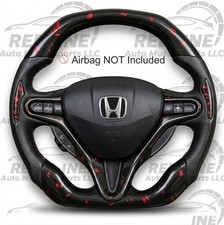 Honda Civic Fd2fn2 Piano Black Red Forged Steering Wheel 2006-2012 Honda Civic Fd2fn2 Piano Black Red Forged Steering Wheel 2006-2012