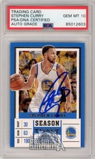 Stephen Curry 2017-18 Panini Contenders Draft Picks Autograph Card 46 PSA/DNA 10