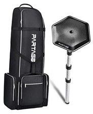 Golf Travel Bag with Wheels,Golf Travel Case for Airlines Black Support System