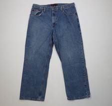 Vintage 90s Streetwear Mens 36x29 Faded Baggy Wide Leg Denim Jeans Blue Cotton