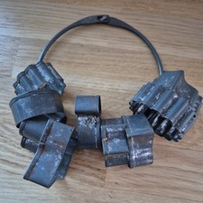Set of Vintage Aluminium Cookie Biscuit Cutters On Hanging Ring