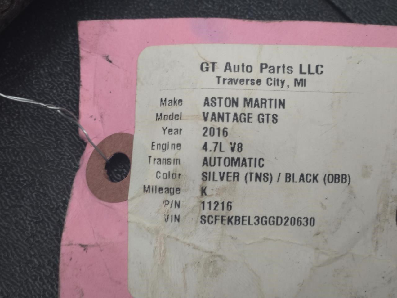 Left Engine Intake Camshaft 2016 Aston Martin Vantage 9G33-6A271-BA 2006 - 2018