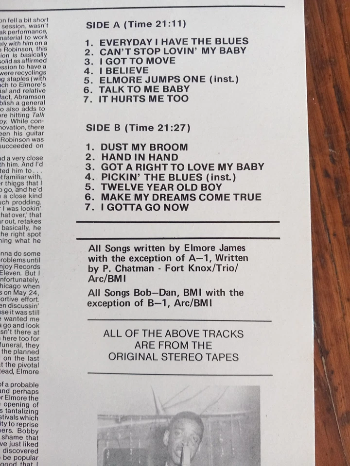 LP US BLUES /R&B ELMORE JAMES "The Last Session" Relic 1021 - Photo 4/4