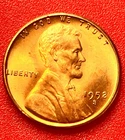 1952-S Lincoln Wheat Cent Penny GEM RED BU From an Original Bank Roll