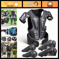 Kids Motorcycle Armor Suit - Dirt Bike Gear with Elbow, Knee, Back  Chest Prote