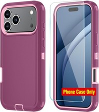 iPhone 17 Pro Max Case with HD Screen Protector, Heavy Duty Shockproof Cover