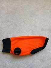 Whippet Dog Vest Jumper Polar Fleece Anti Pil Bright Orange Black Trim Back 19" 