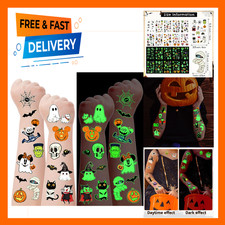 Halloween Temporary Tattoos Glow in the Dark Waterproof Stickers Pumpkins