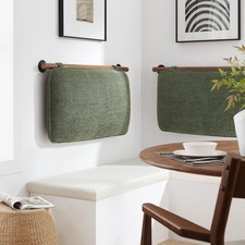 Chenille Upholstered Wall Mounted Headboard Twin Size