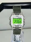 Vintage Timex Indiglo Transparent Case Digital Watch 36mm New Battery Works