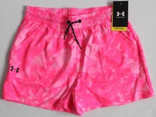 Under Armour Girls L YL Stretch Base Shorts Active Woven Aero Pink UOSIC09S-950