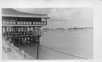 Antique 1938 Aquatic Club Barbados 1930s Photo Stilts Waterfront Building Pier