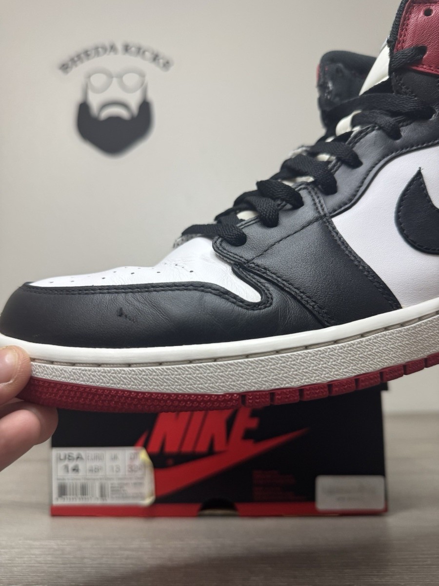Size 14 - Nike Air Jordan 1 Retro High OG 555088 184 'Black Toe