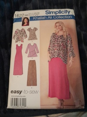 Simplicity Sewing Pattern 1622 Tank Dress Pants Tunic Women's size 20W-28W Uncut