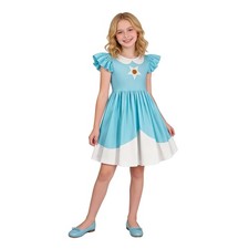 Princess Rosalina Cosplay Costume Girls Blue Dress Halloween Carnival Party Suit