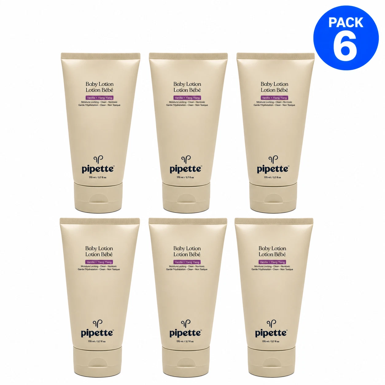 Pipette Baby Lotion Vanilla + Ylang Ylang Moisture Locking Nontoxic 6 Pack New
Opens in a new window
