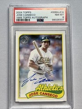 JOSE CANSECO 2024 TOPPS 1989 TOPPS BASEBALL AUTOGRAPH ATHLETICS AUTO