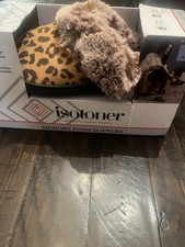 Isotoner Memory Foam Slippers For Ladies Size Large 8.5-9