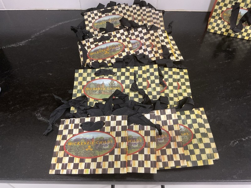 Lot Of 25 Mackenzie Childs Gift Bags.Vintage
