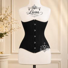 Cotton Under bust heavy duty double steel boned Corset Hourglass Bustier