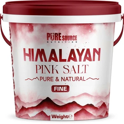Pure Source Nutrition Himalayan Pink Salt FINE 100% Natural Food Grade Bucket