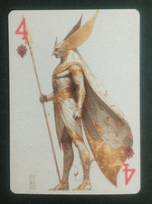 Ancient Egyptian Themed Playing Card 4 Diamonds