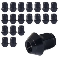 20 Radmuttern Kegelbund beweglich 60° M12x1,5 mm schwarz für Ford C-MAX I 07 Cou