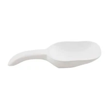 Mud Pie E4 Circa Baking Wooden Scoop Server, White, 10.5" x 2" x 3" 46300169