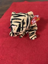 4th Edition Stripes beanie baby, PVC pellets, 1995 with tags