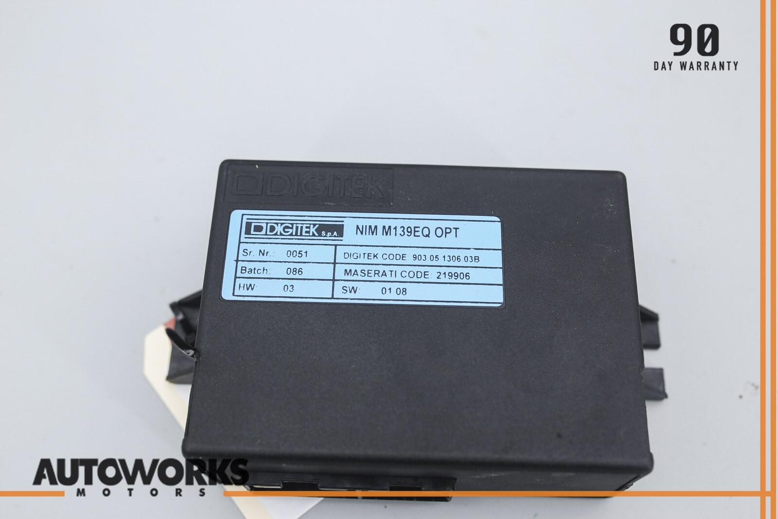 03-08 Maserati Quattroporte M139 Sun Roof Control Module OPT 219906 OEM