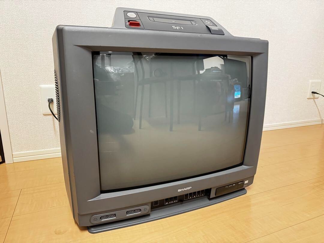 ジャンク品 SHARP SF-1 21G スーパーファミコン内蔵ブラウン管テレビ