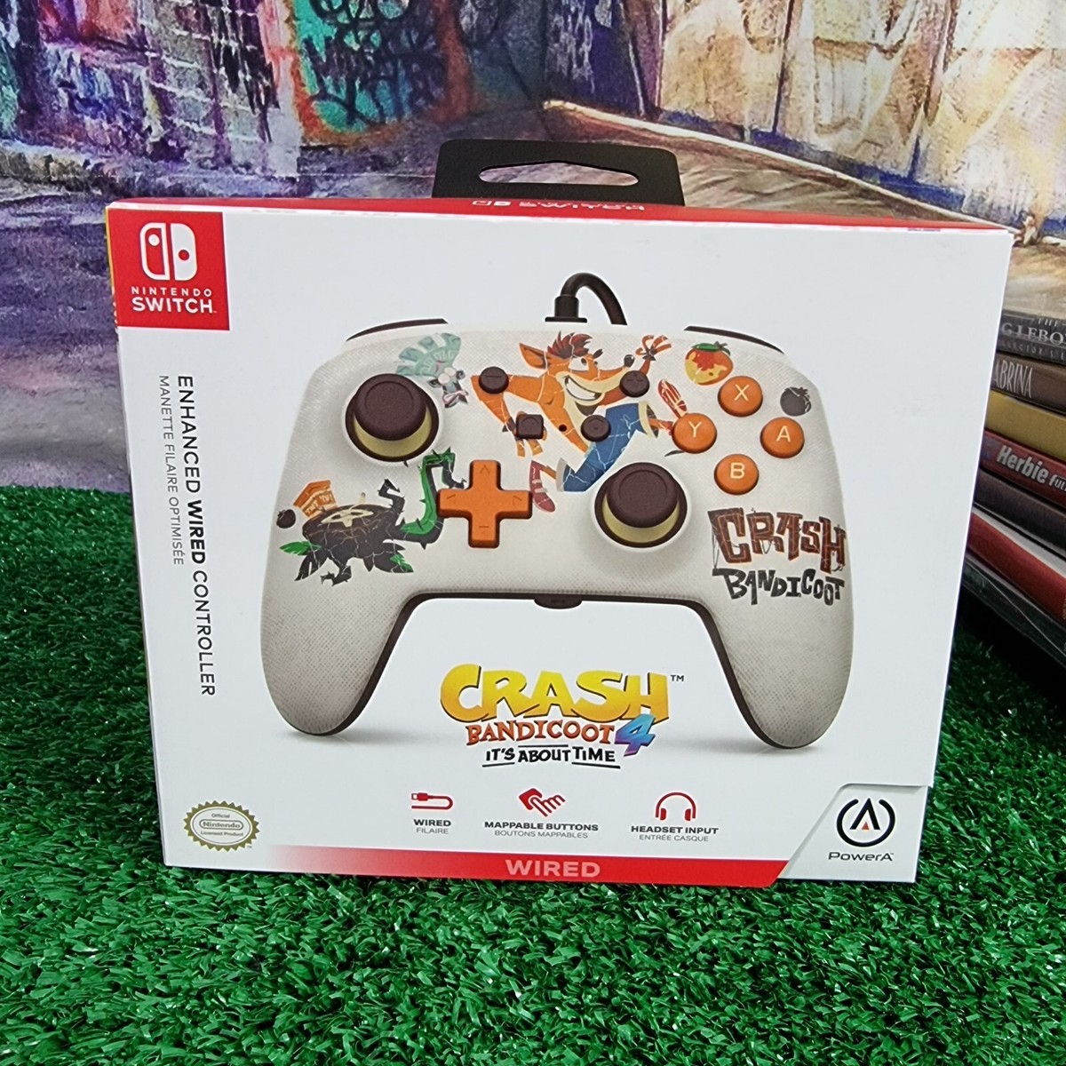 Nintendo Switch Crash Bandicoot Wired Remote New In Box (C25)