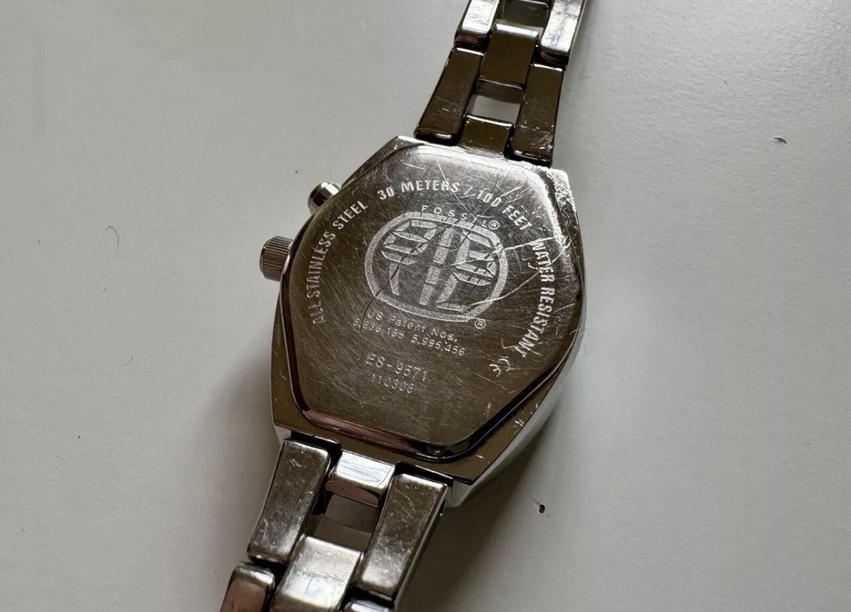 Fossil Vintage Green Big Tic Watch with Flowers ES-9571 New