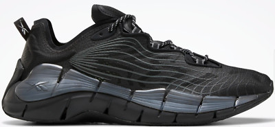 Reebok ZIG Kinetica ll Black Cold Grey 6 Energy Glow Zig Energy Bands Tech NEW!
