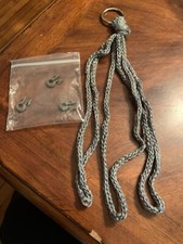Gray 12  Hanging Plant Macrame With Clips For Plastic Pots