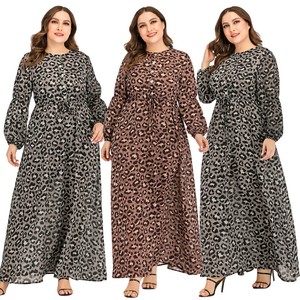 leopard print kaftan dress