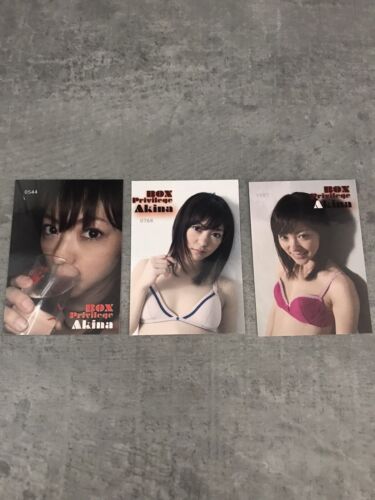 Japanese idol Akina Minami 2008 HIT’s Box Privilege trading cards 1-3  - Picture 1 of 8